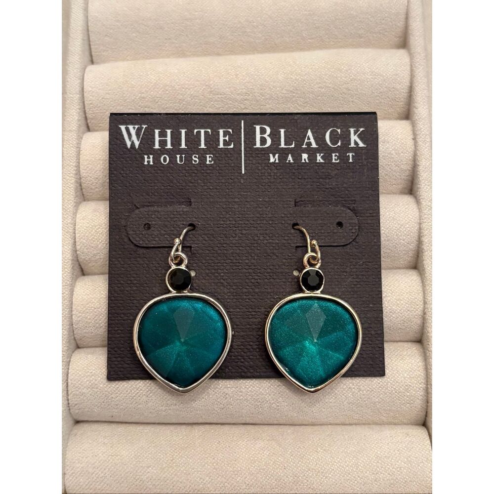 White House Black Market | Kelly Jewel atone Faceted Drop Earrings | 1 1/2” Drop